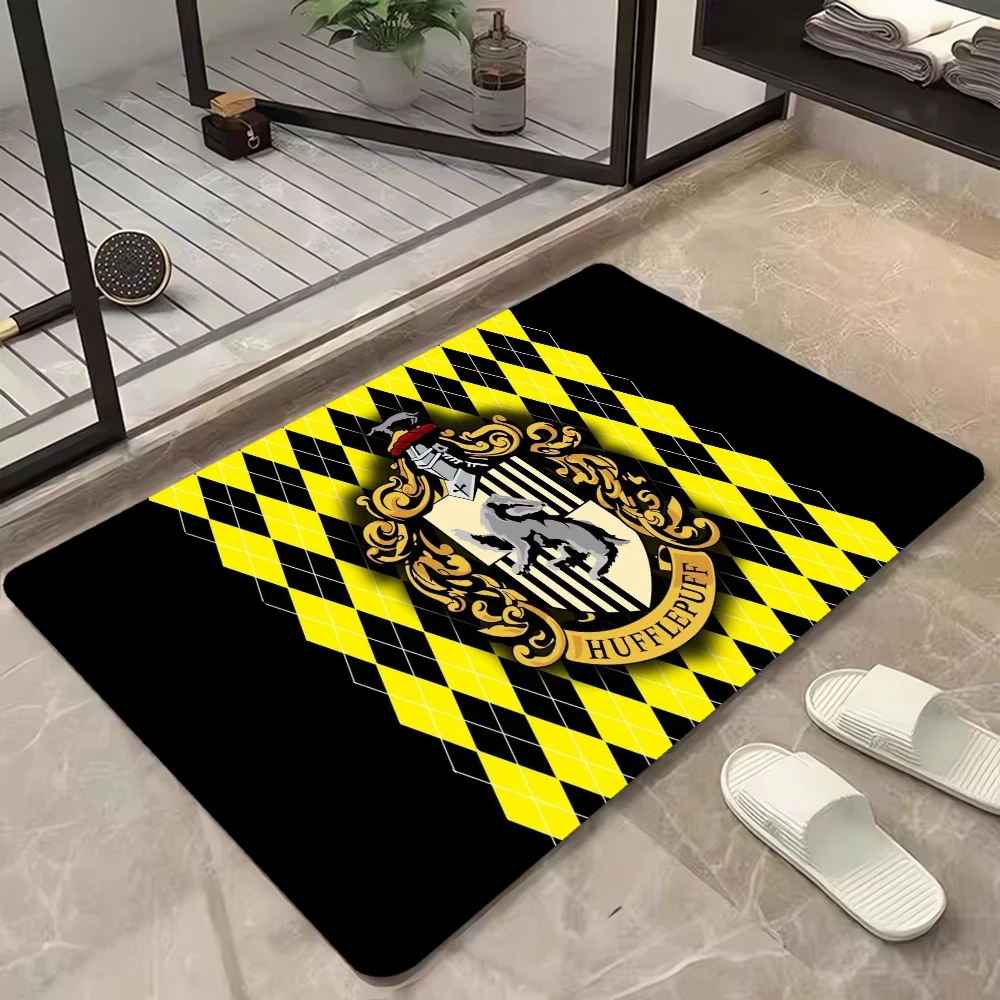 Mats for Entrance Door Mat Floor Mats The Badge of the Magic School Cute Carpet Bathroom Rug Decoration Home Accsessories Custom 3