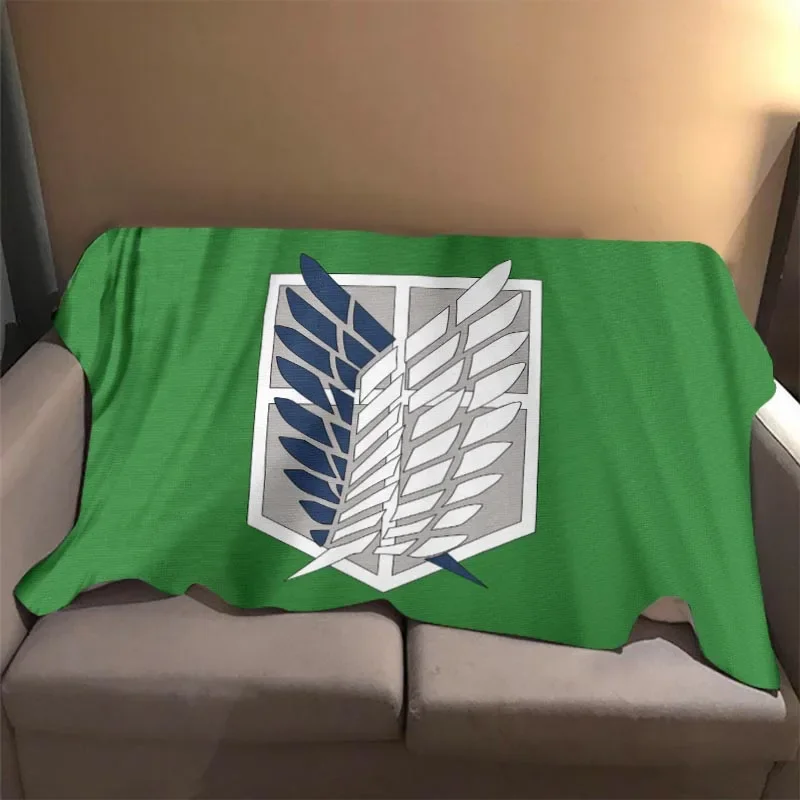 

Anime Attack on Titan Blanket Personality Lightweight Bedding Soft Worm Flannel Blanket Bed Living Room Sofa