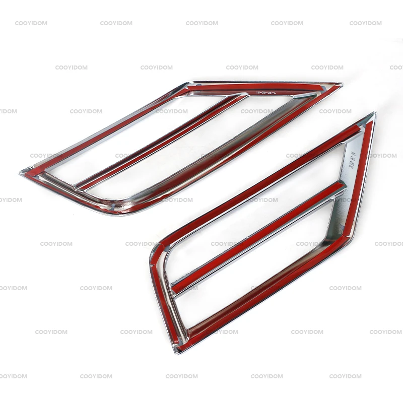 Car Front Bumper Grille Fog Light Cover Trim Fog Lamp Chrome Styling Decoration For Volkswagen VW Tiguan
