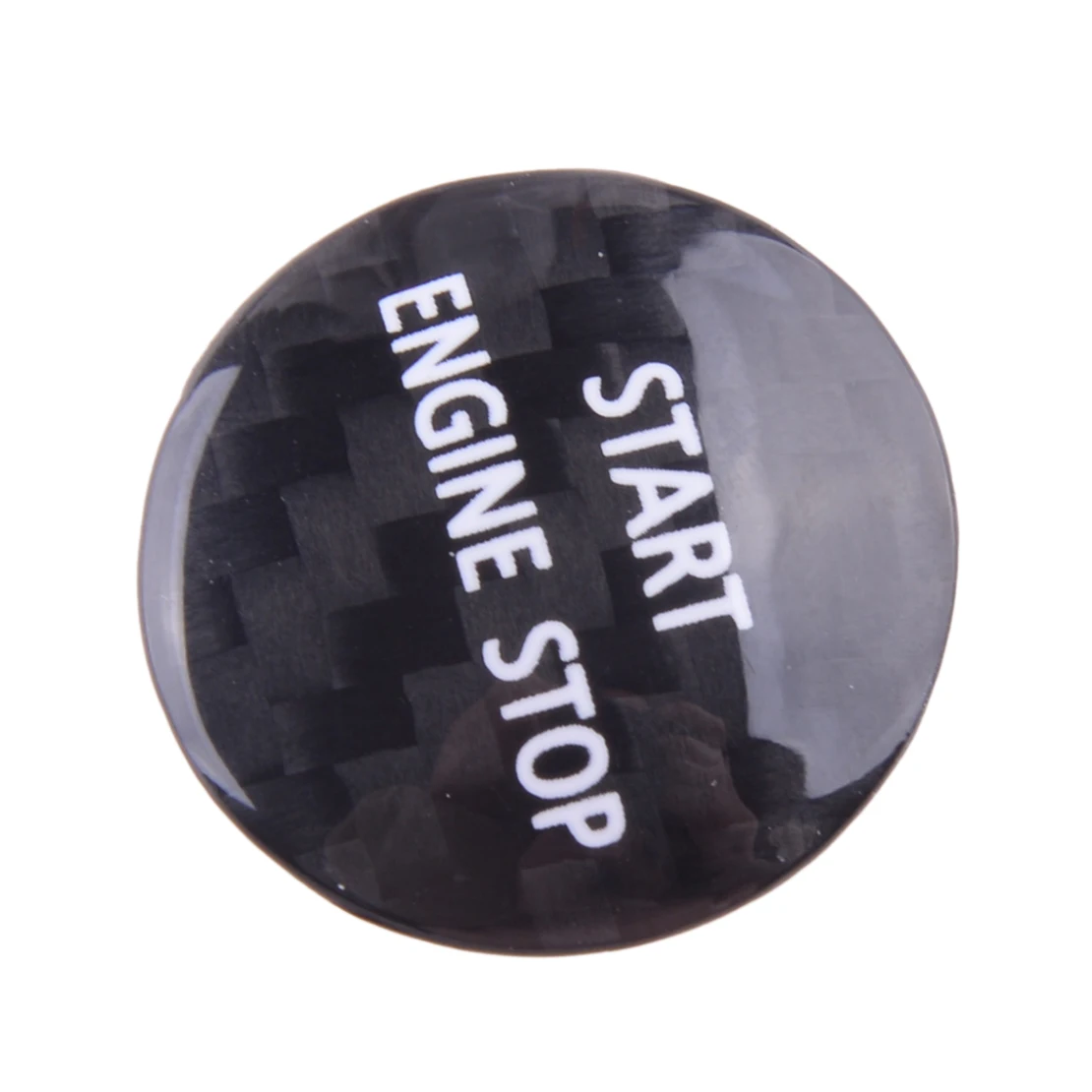 Carbon Fiber Black Car Keyless Engine Start Stop Push Switch Ignition Button Cover Sticker Fit For Range Rover Sport Discovery 4