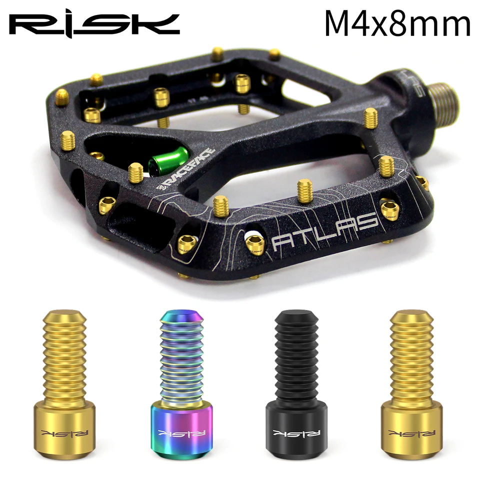 Pédales de vélo en alliage de titane TC4, 8 pièces/boîte, vtt, de route, Cross-Country, Anti-saut  18
