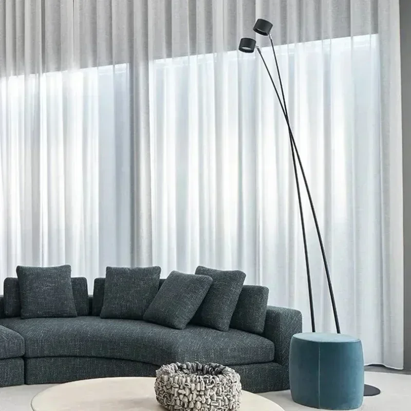 미니멀리스트 낚싯대 디자인 LED 플로어 램프, 거실 소파 코너 침실용 긴 기둥 스탠딩 조명, 홈 장식 조명기구