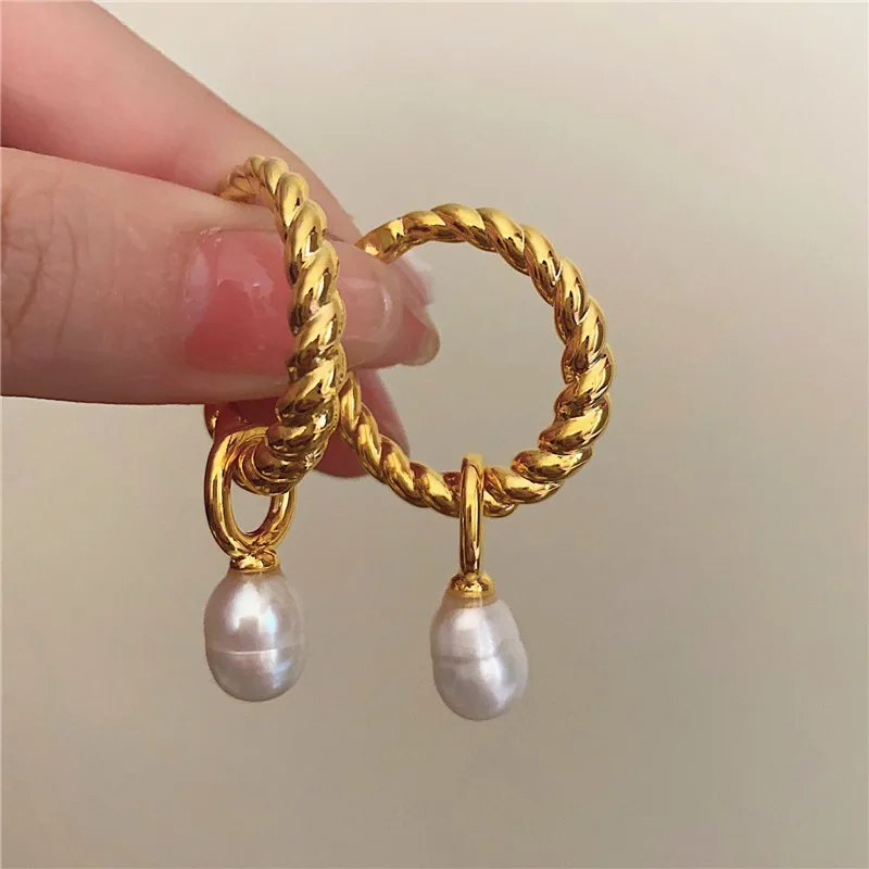 

Trendy Jewelry Vintage Temperament Simulated Pearl Earring For Women Wedding Gifts Simply Design Ear Accessories 2023 Trend New