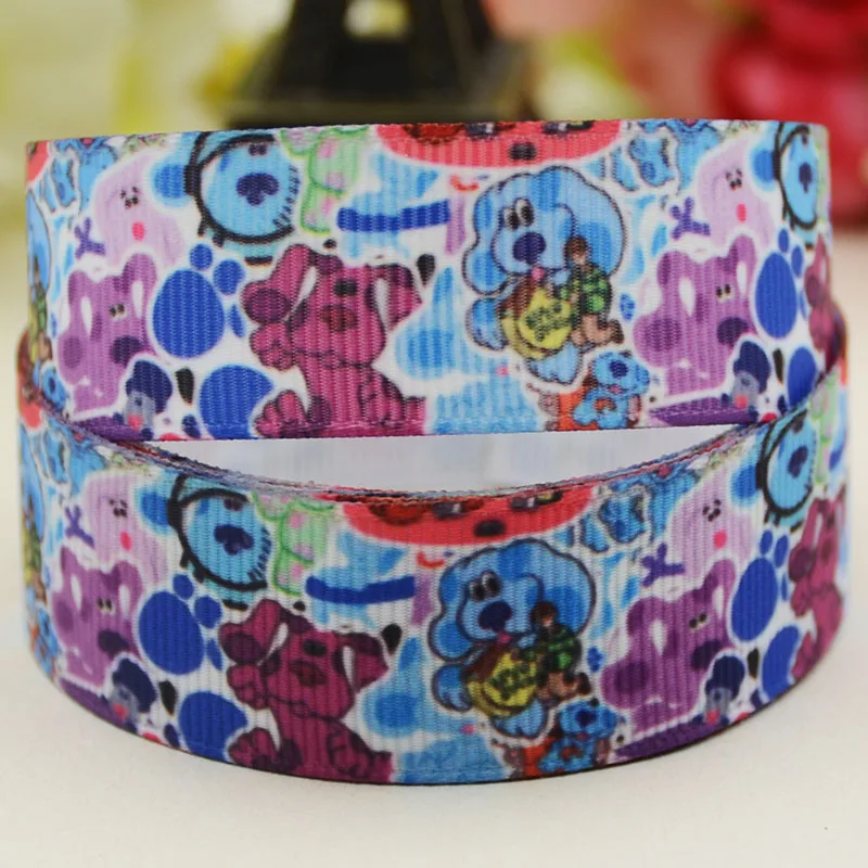 22Mm 25Mm 38Mm 75Mm Blues Clues Personaggio Dei Cartoni Animati Stampato Nastro Del Grosgrain Decorazione Del Partito 10 Yards X-05199