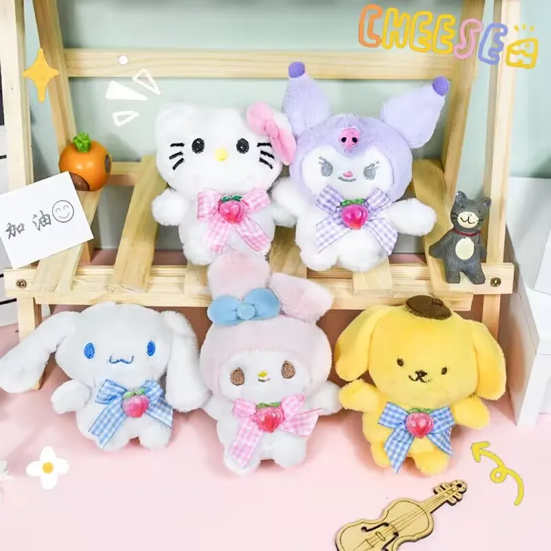 

14cm Cute Sanrio Plush Doll Garland Kuromi My Melody Cinnamoroll Kawaii Plush Doll Pendant Holiday Gifts