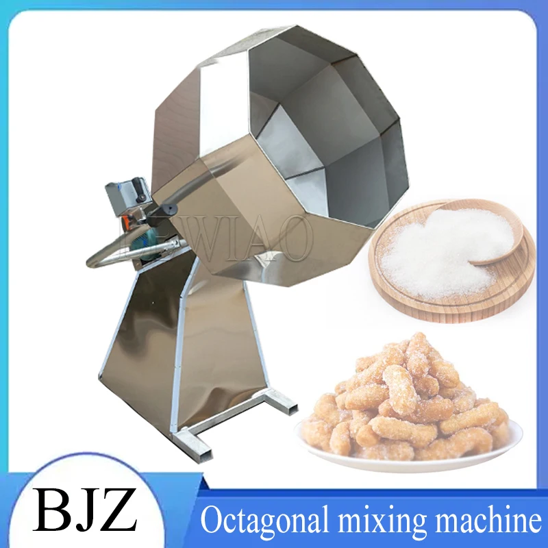 

Potato Chip Flavor Flavour Mixer Drum Peanut Seasoning Machine Octagonal Snack Coating Drum Mixer