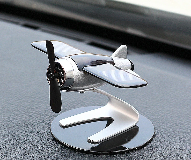Solar Plane Model Kids Physics Toy Car Interior Ornament Perfume Aromatherapy Ornament 1Pc solar car toy solar car air freshener