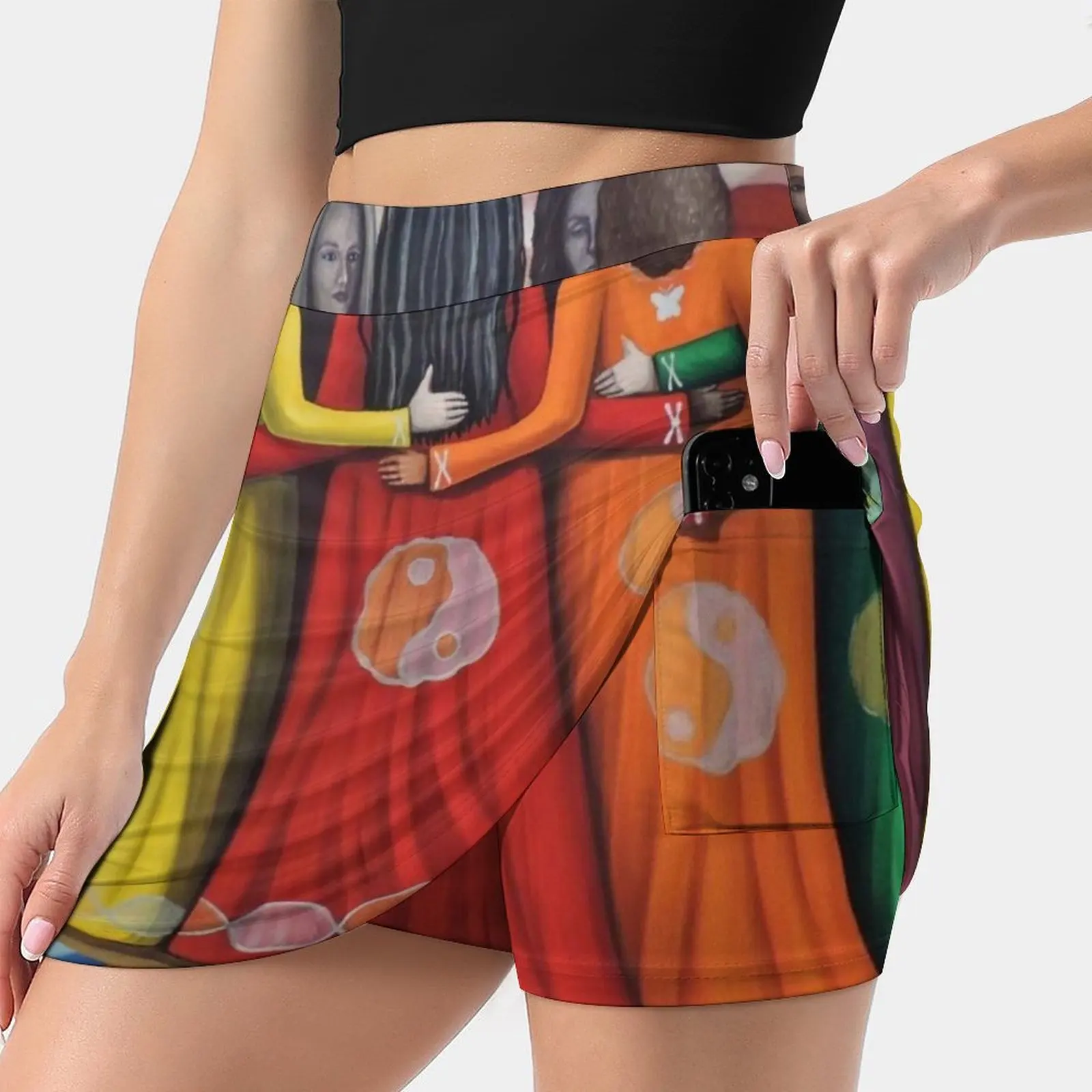 

Femme : Women Healing The World Women's skirt Sport Skort Skirt With Pocket Fashion Korean Style Skirt 4Xl Skirts Femme Women
