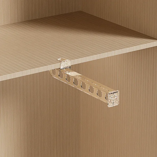 Wardrobe Hang Telescopic Slide Rail Clothes Pants Hanger Heavy-duty Bracket Hook Pull Out Retractable Cabinet Sliding Rack