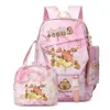 Capybara Print Backpack Set With Lunch Bag And Pencil Bag Large Capacity Lightweight And Breathable Outdoor 4