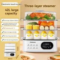 Electric steamer, steaming and stewing all-in-one stainless steel three-layer steaming pot, reservation large capacity pot 1