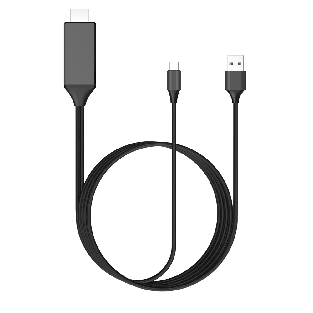 안드로이드 휴대폰용 미러링 충전 코드, L9 USB C to HDMI 호환, TV 1.8m