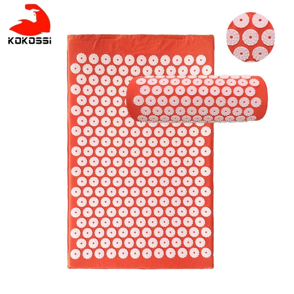 Massage Pad Yoga Fitness Equipment KoKossi Acupressure Mat Sensi Massage Mat Pillow Set