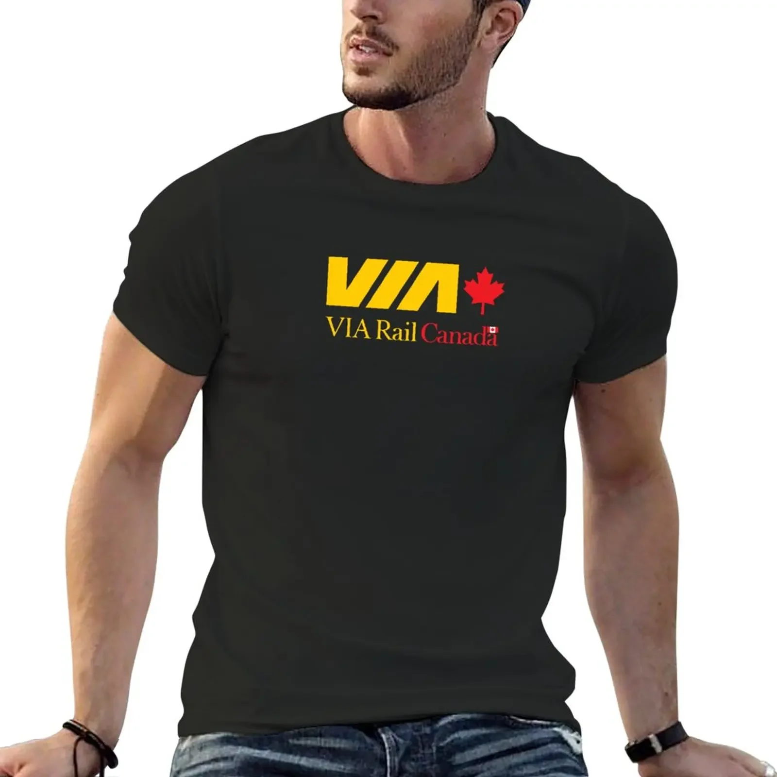 

VIA-Canada Merch T-Shirt summer tops sports fans mens graphic t-shirts anime
