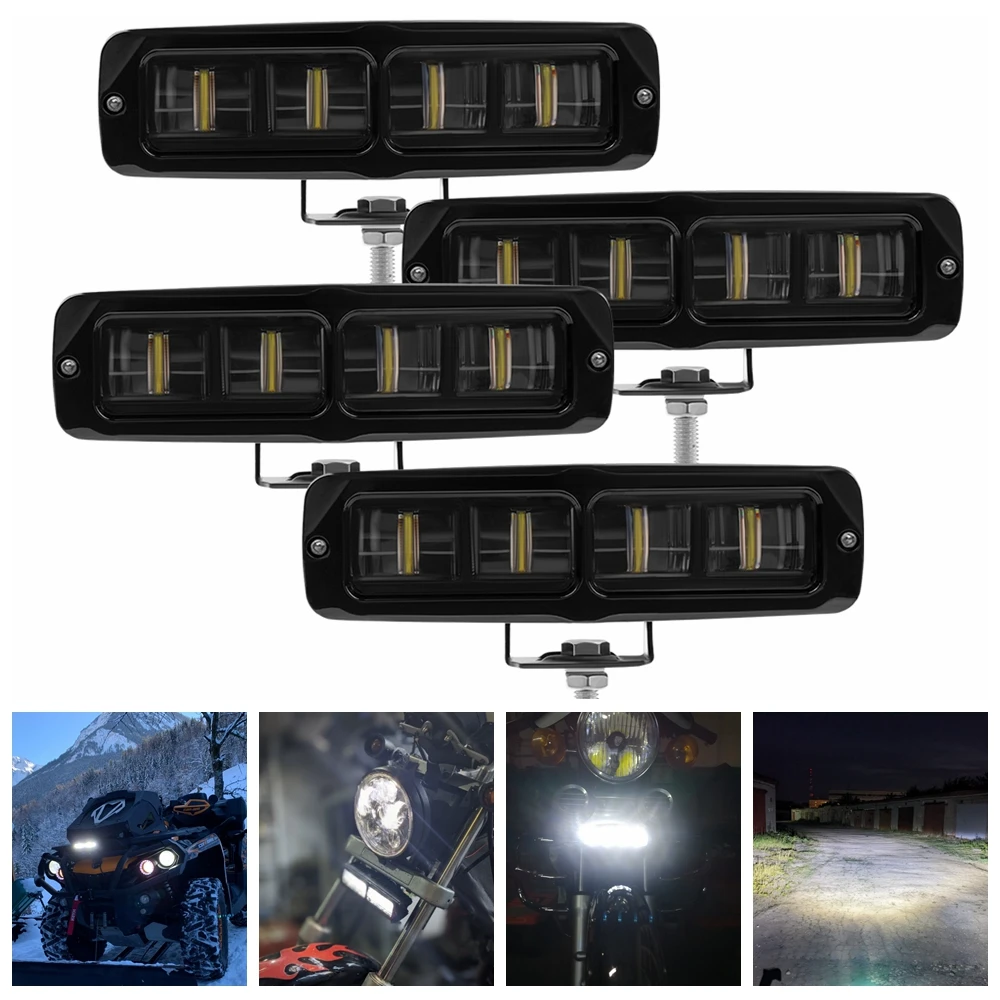 6 인치 LED 작업 표시등 바 단일 행 스팟 오프로드 운전 ATV 4WD SUV 트럭 보트