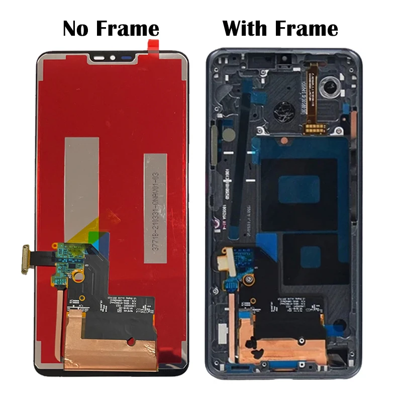 100% 테스트 LG G7 ThinQ LCD 스크린 터치 스크린 디지타이저 어셈블리, LG G7 G710EMW 디스플레이, 프레임 G7 + LCD 스크린, 6.1 인치