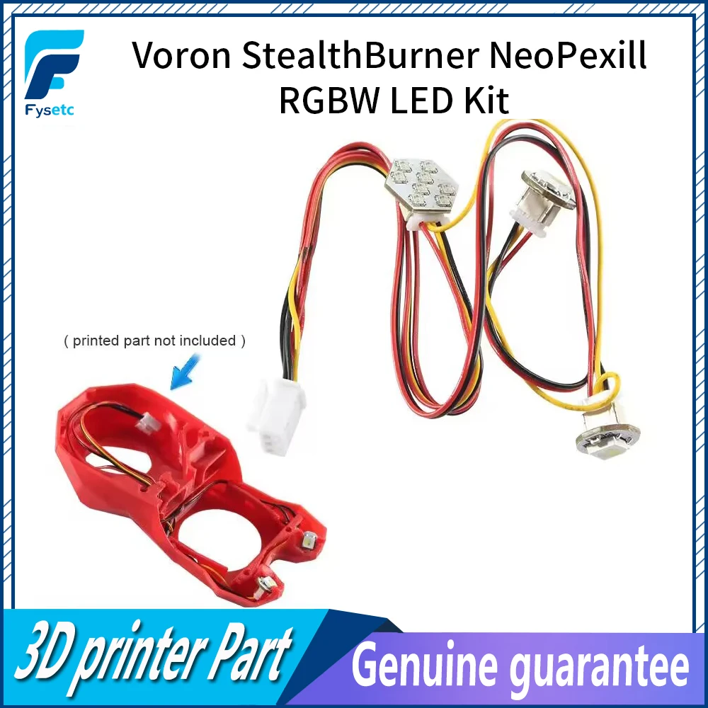 FYSETC Voron StealthBurner LED Kit NeoPexill RGBW Mini Button PCB Leds PTFE Wiring Harness For Voron2.4 Trident 3D Printer Parts