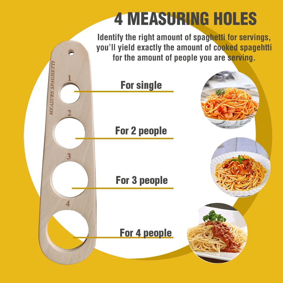 Outil Mesure Spaghetti En Acier Inox - 4 Trous, Forme En S, Gadget Cuisine Pratique