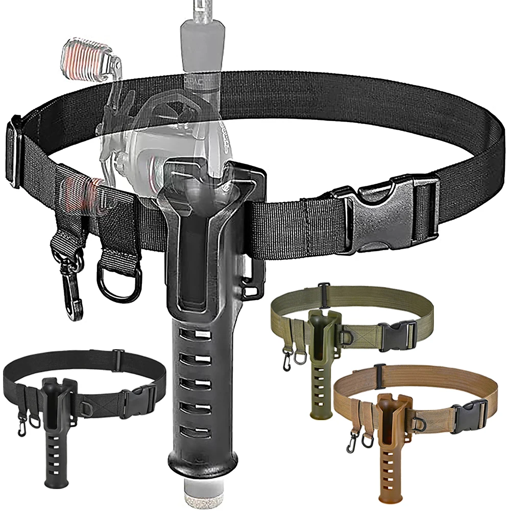 Ceinture de wading ajustable avec porte-canne - Pour pêche en waders - Spinning, lancer, mouche