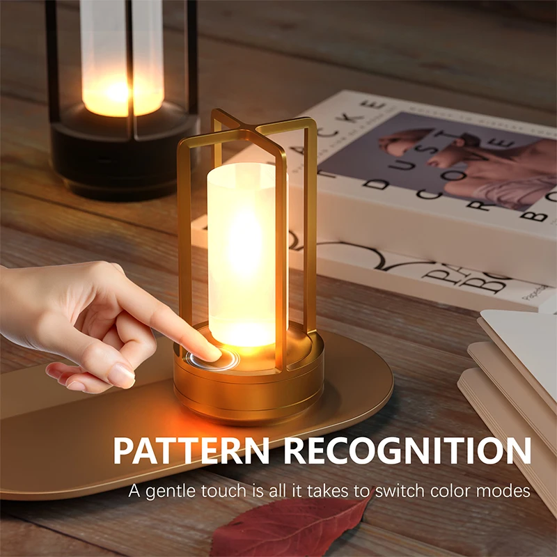 Portable Cordless Led Desk Lamp Touch Three-Color Infinite Dimming Rechargeable Battery Dimming Lighting for Restaurants Bedroom Bar Camping led light desk lamp led desk lamp