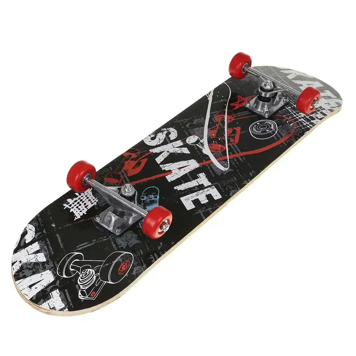 31 inch Skateboard Beginner Adult Kids Four-Wheeled Maple Board Double Rocker Professional High Speed Drift Sticker Skateboard skateboard accessories