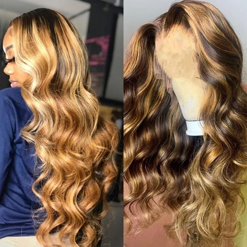 Highlight Wig Hd Lace Wig 13x6 Human Hair Brazilian Glueless Wigs For Black Women Colored 30 Inch 13x4 Body Wave Lace Front Wig
