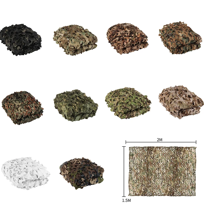 Tactical Camo Net for Shooting CS Wargame Combat Hunting Accessories Airsoft Paintball Sunshade Mesh Training Camo Nets 10 Color