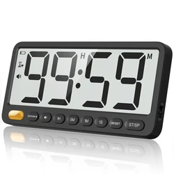 Adjustable Volume Digital Magnetic Timer for Kitchen, Classroom, and Gym (Black)