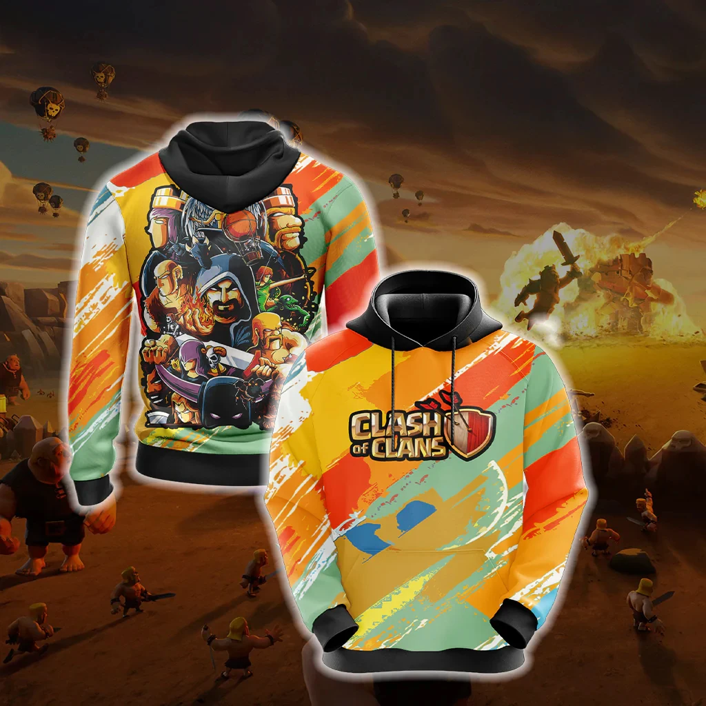 

Pop Game Clash of Clans Graphic Hoodies for Men Clothing New Unisex 3D Zip Up Hoodie Fashion Streetwear Casual T Shirt y2k Tops