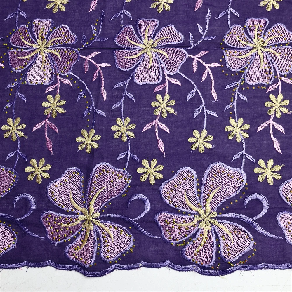 Swiss Voile Lace Embroidered Cotton African Lace Fabric 2025 For Women Wedding Party Latest Switzerland