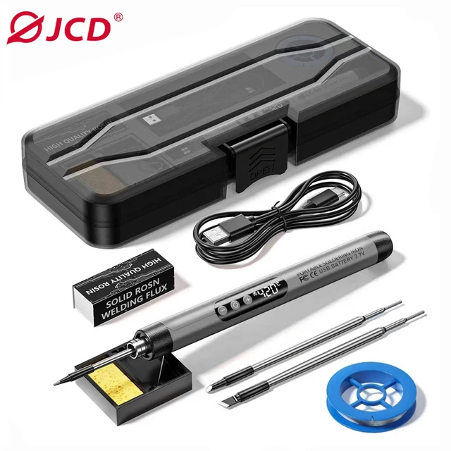 Saldatore USB Tipo-C Interfaccia Mini Saldatore Set Display digitale Saldatore elettrico Temperatura regolabile 5V 8W 1