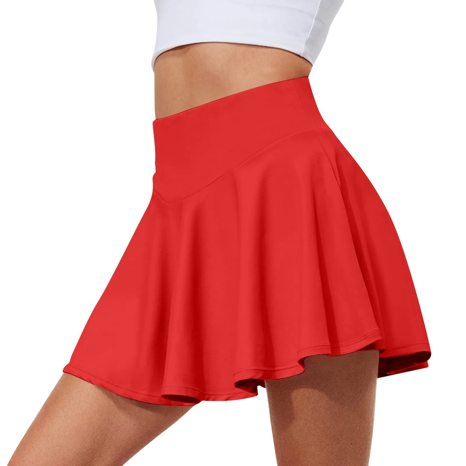 Sports Shorts Sports Skirt Women's Stretch Yoga Pants Printed Athletic Shorts Lightweight High Waisted Skirt With Pockets