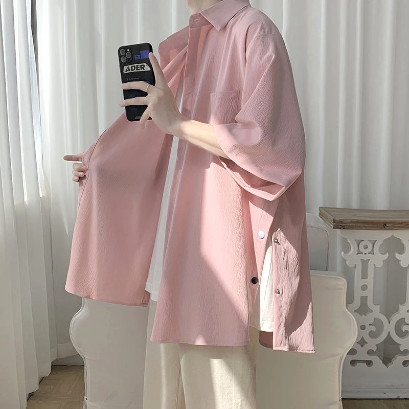 Loose Turn-down Collar Solid Female Shirts Tops Spring Summer Blouses main image 1