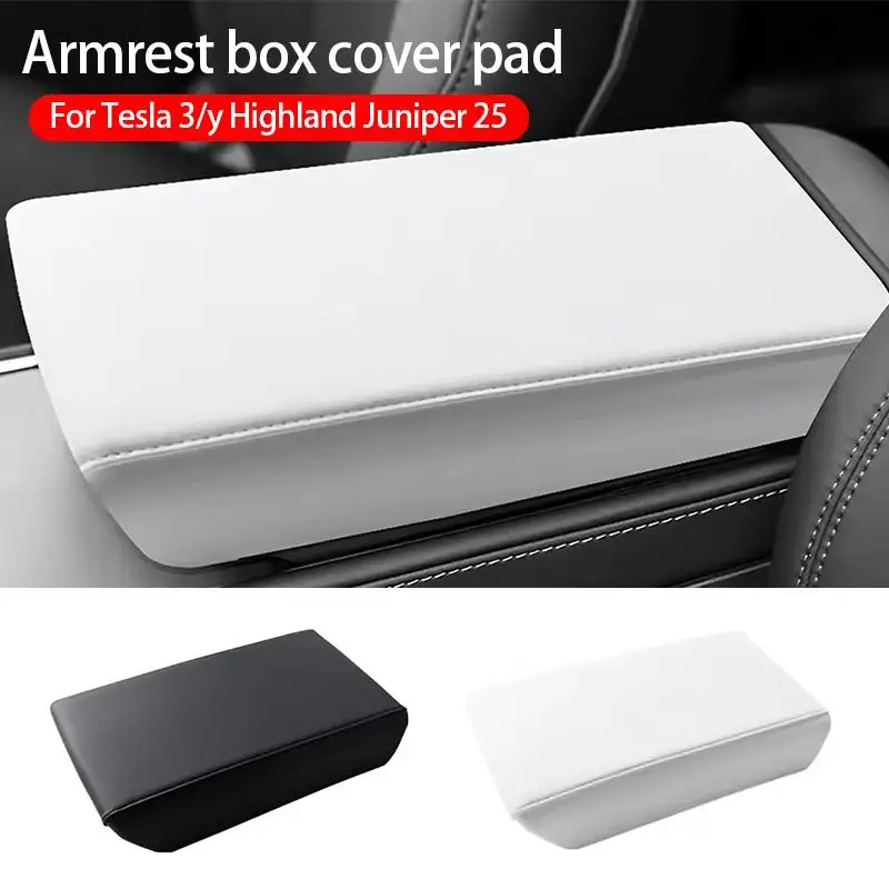 ABS Leather Armrest Box Cover Pad for Car Interior Accessory