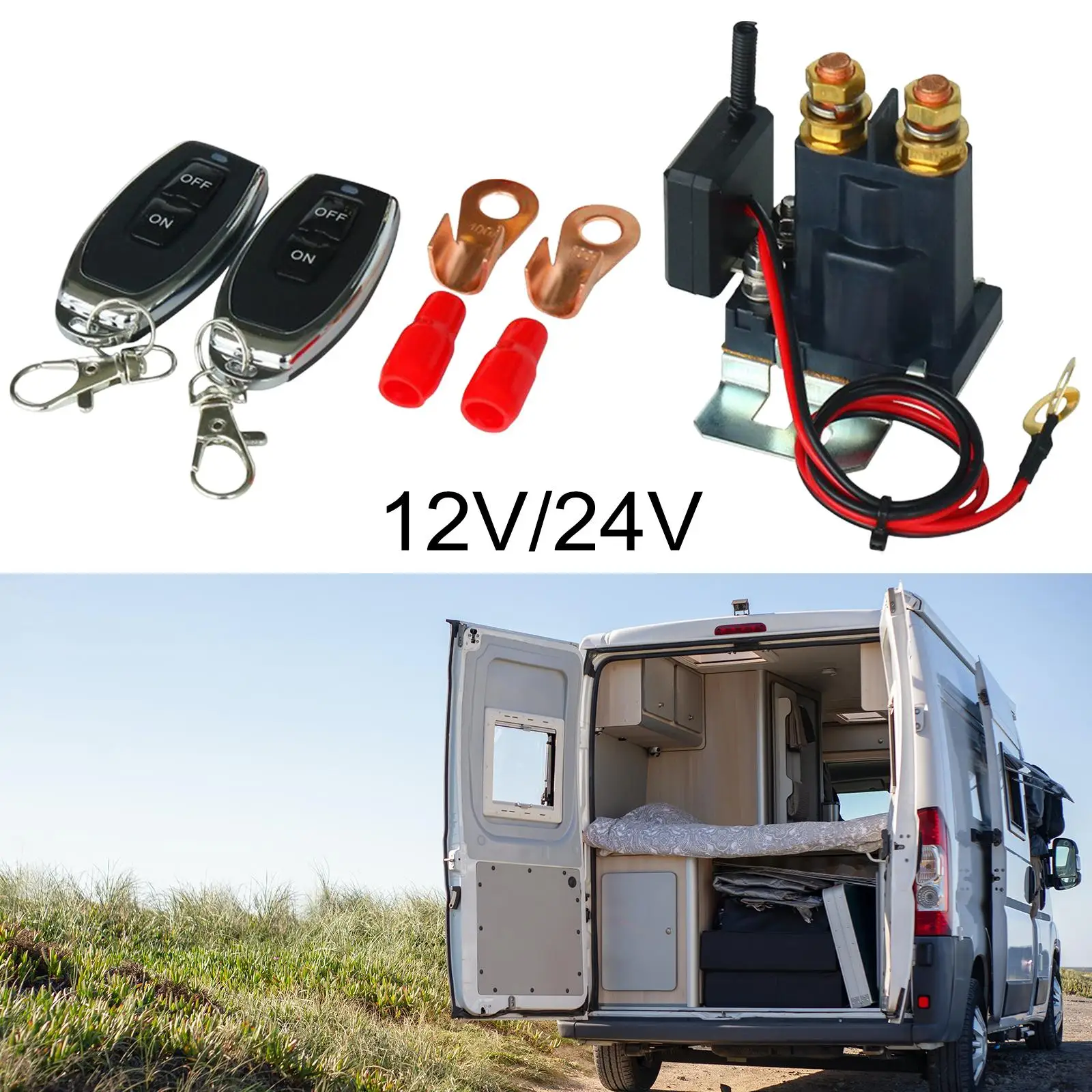 12v/24v Battery Isolator Cut-Off Switch & 2 Keys - Tipper Truck Trailer