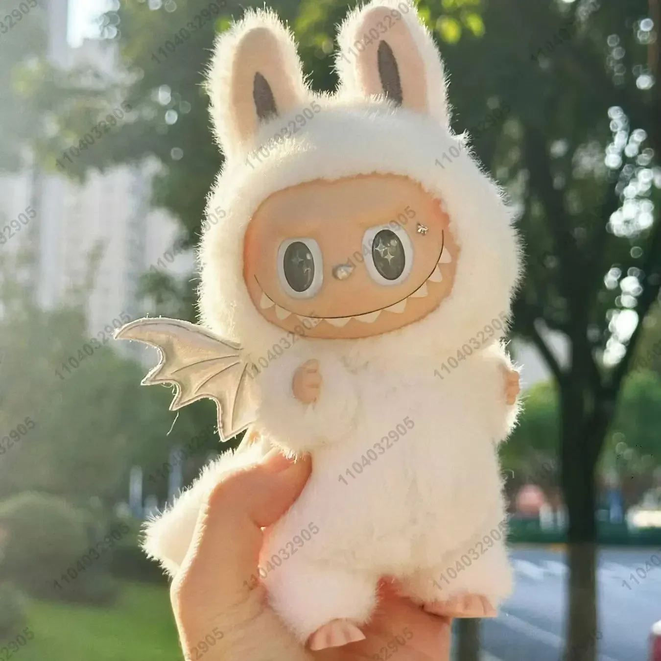 Angle Labubu The Monsters Labubu White Angle With Wings Original Replica 1:1 Vinyl Plush Doll Action Figure Bag Charm Pendant