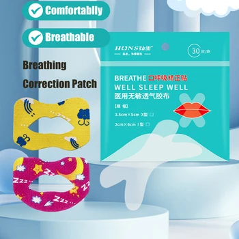 30Pcs Baby Sleep Strips Hypoallergenic Anti-open Mouth Sleeping Tape Kids Adult Breathing Correction Patch Baby Care Tools