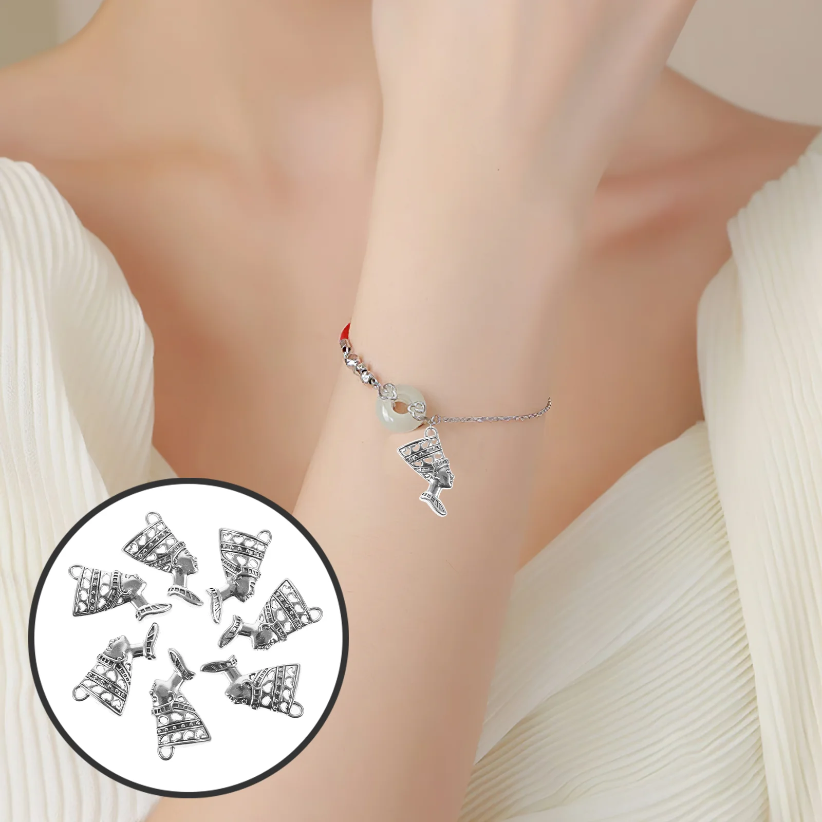 

Серебряная искусственная подвеска, украшенная бисером, египетская искусственная подвеска