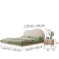 Armoires lampe de lit esthétique Unique Double princesse chambre lit têtes de lit salon Muebles Para El Hogar maison accessoires 5