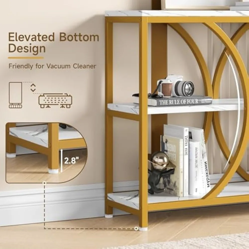 Modern Console Table - three-tier storage