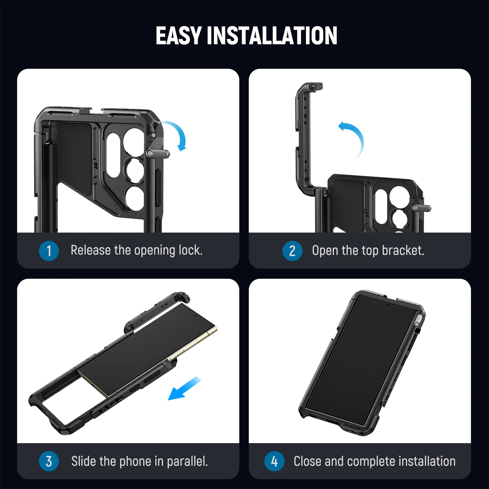Supporto Per Cellulare Treppiede In Metallo: Adattatore Con 3 Slitte Fredde E Filettatura 1/4 Per IPhone, Galaxy - 2