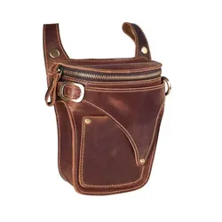 Multifunctional Waterproof Leather Waist Pack (Brown)