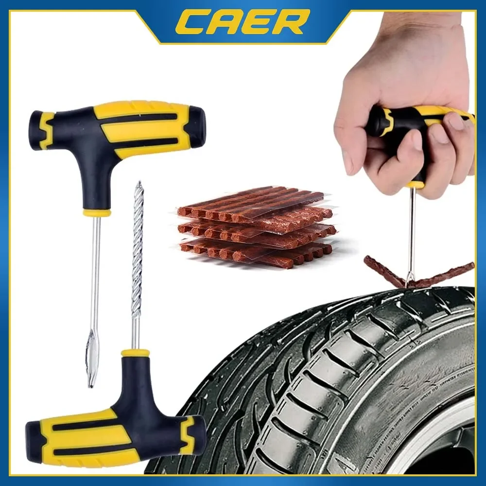 Tire Repair Kit Tire Repair Glue Car Tire Repair Tools Kit Flat Tyre Emergency Puncture Plug Set Universal Motorcycle Strips Stiring Glue for Tubeless Tires
