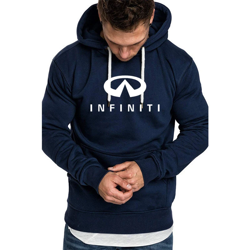 

Men's Hoodie Infiniti Logo Print Unisex Hooded Fleece Sweatshir Cotton Pullover Outwear Casual High Quality Men/Women Streetwear