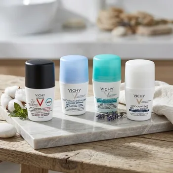 Deodorante Roll-On Antitraspirante Vichy 50ml, Confortevole e Resistente al Sudore, Lunga Durata, Rinfrescante per la Cura della Pelle