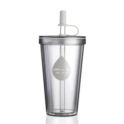Reusable 520mL Large Capacity Portable Straw Water Bottle (520ML)