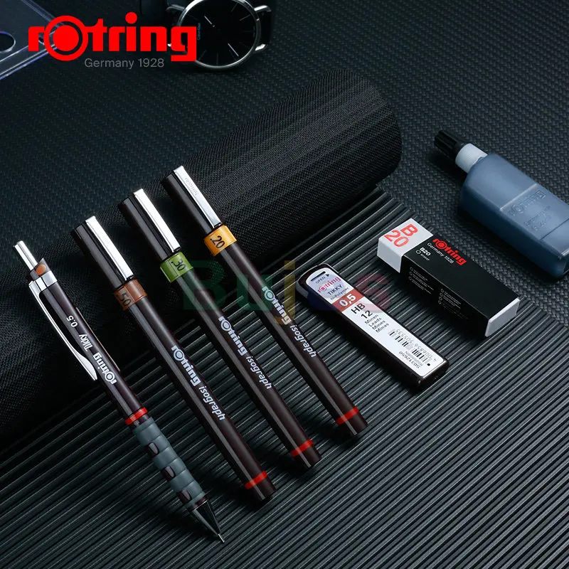 Vintage Rotring Rapidograph Iso Technical Drawing Lettering Pen Set of 8  Pens // New Unused Set in a Box 