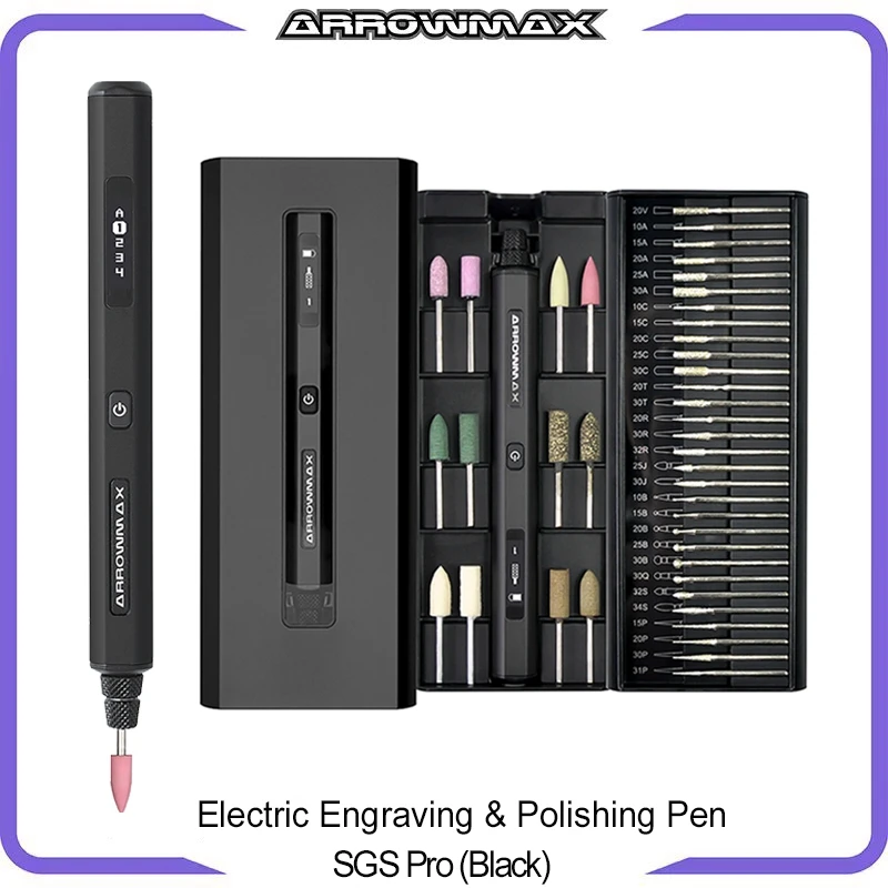 ARROWMAX Mini Electric Grinder Engraving Polishing Pen (SGS Pro Black