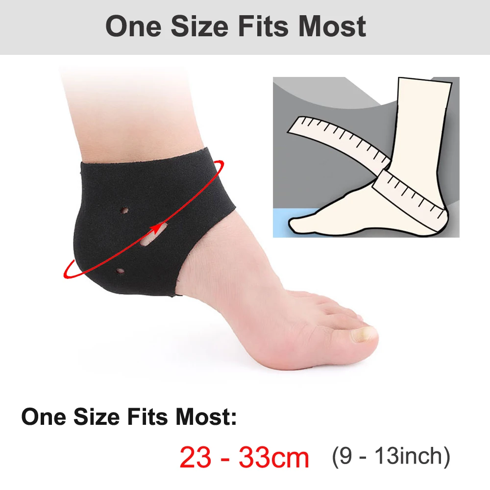 1Pair Compression Plantar Fasciitis Sleeve Socks Support Protective Ankle Heel Reduce Pressure Heel Relief Pain