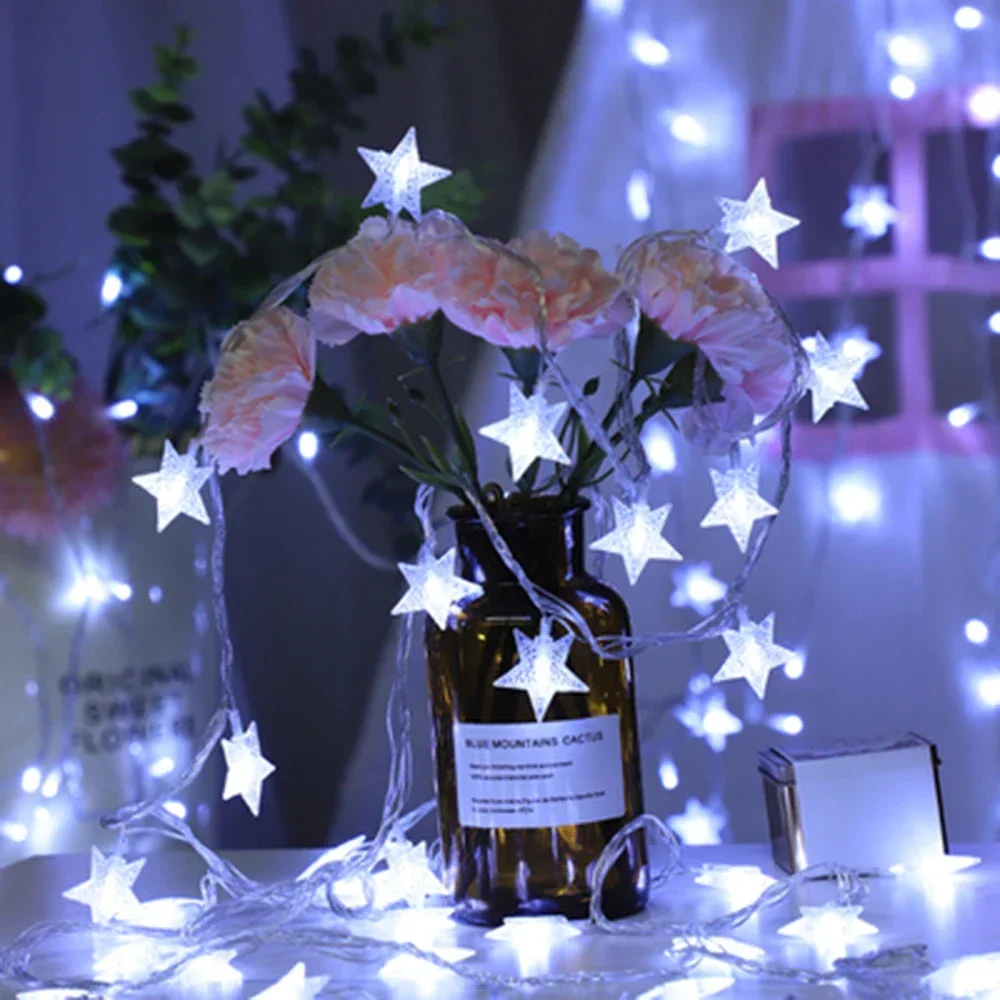 thumbnail image 1 of 1.5M/3M/6M/10M Star String Lights Fairy Lights for Bedroom String Battery Powered Adapter Christmas Lights Wedding Party, 1 of 5